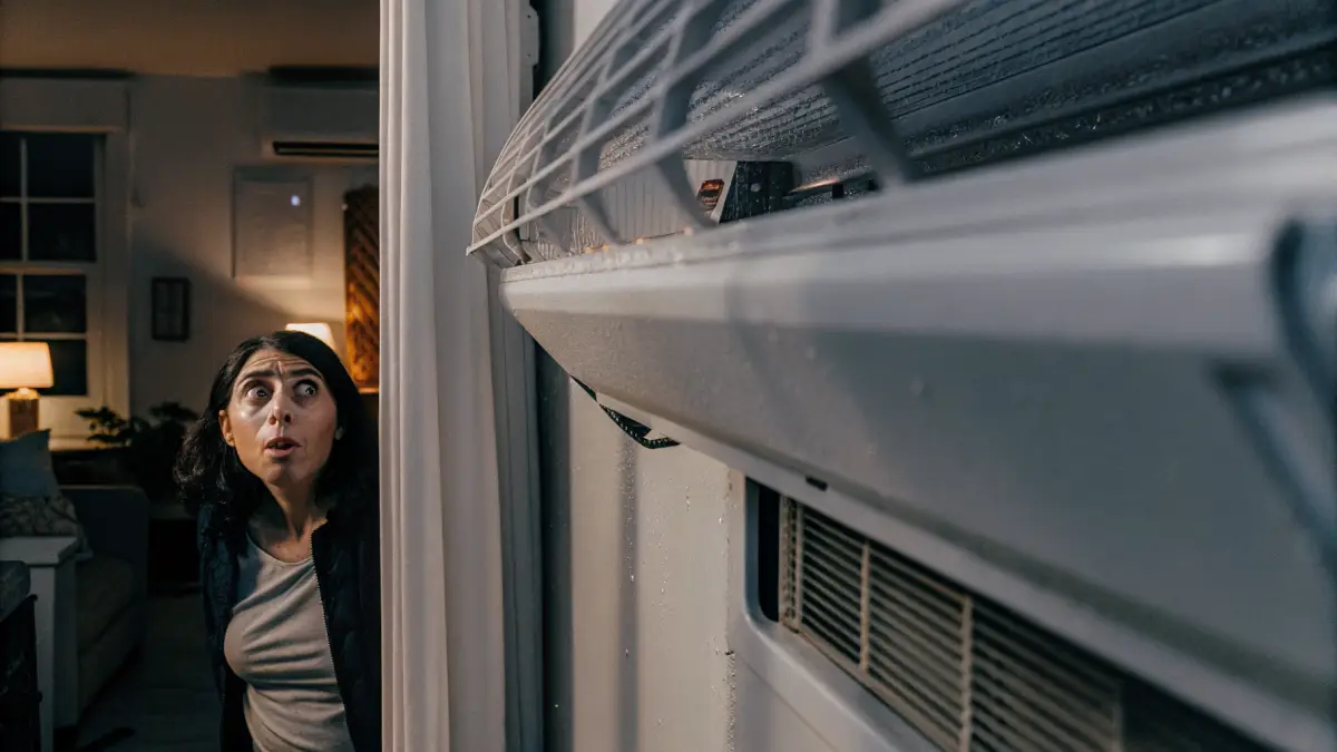 טכנאי מזגנים בודק מערכת מיזוג