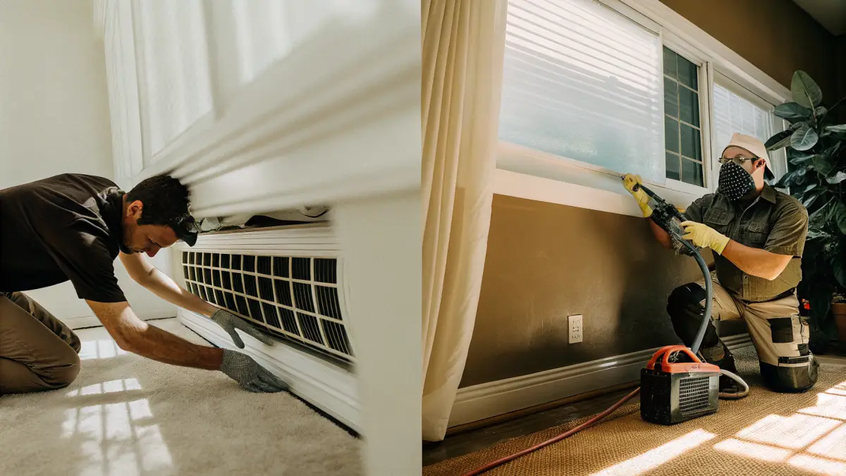 טכנאי מזגנים בעבודה